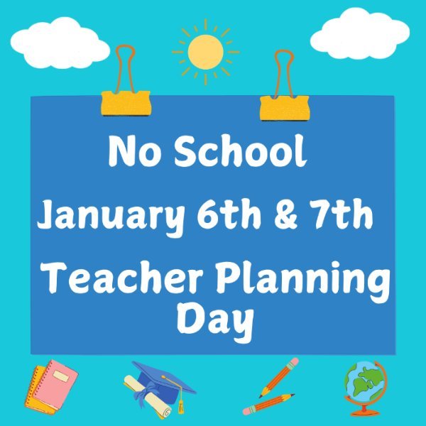 No School Teacher Planning Day